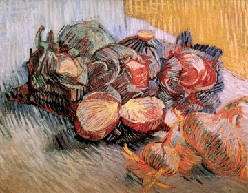 Vincent Van Gogh Werke - Stillleben mit Rotkohl und Zwiebeln Vincent van Gogh